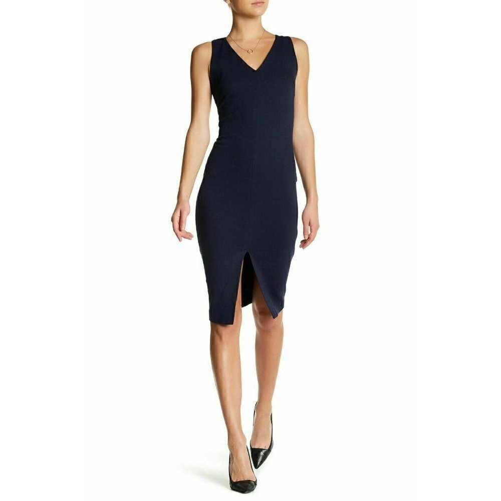 Love...Ady Navy Blue Knit Ponte Dress Size M